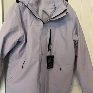 Women’s Lavender Hooded Jacket w removable soft fleese lining